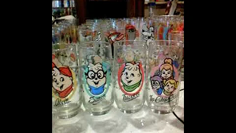 1985 Hardee's Alvin & The Chipmunks Glass Set