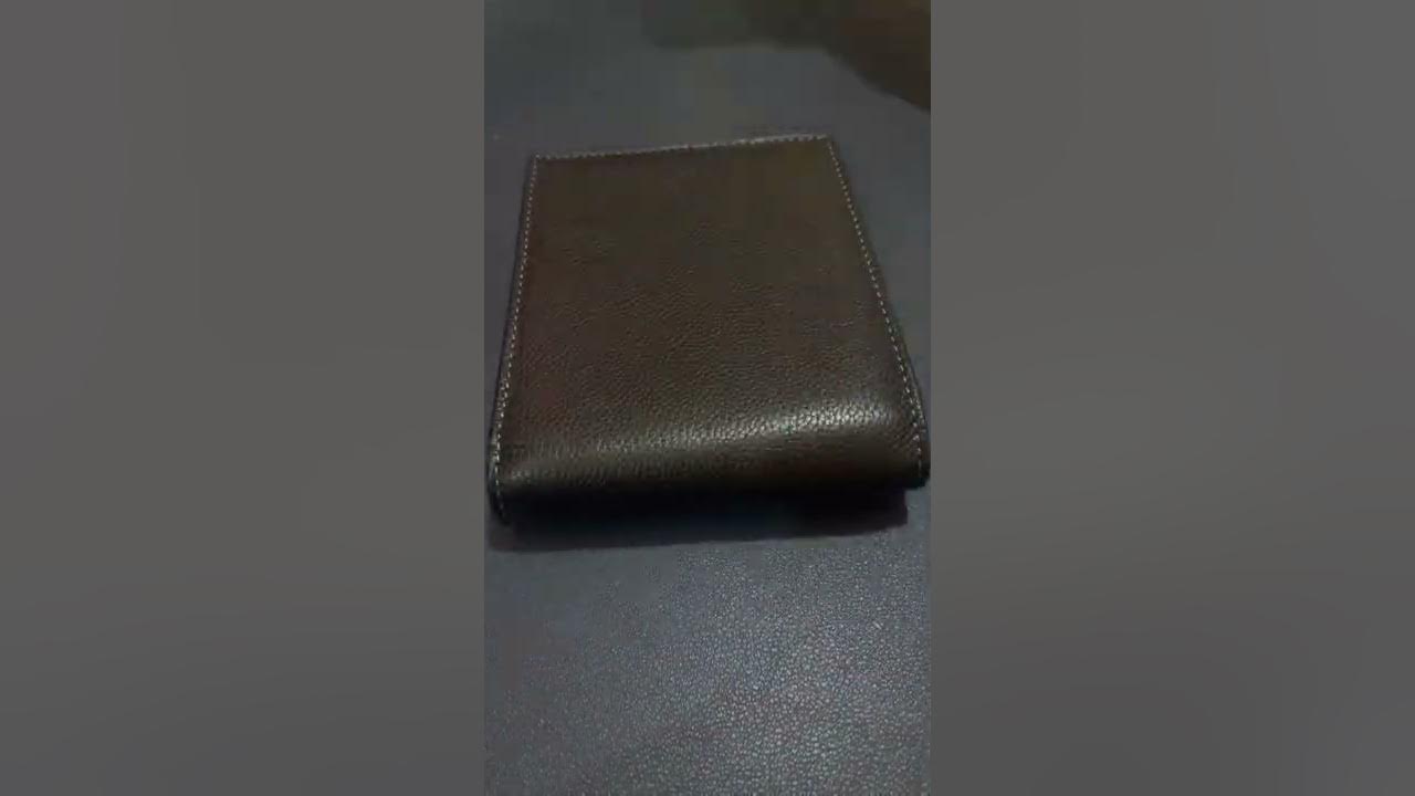 Seiko Wallet Genuine Leather Billfold Original Authentic for Men Black 1645  - UNBOXING 4K 60 FPS 