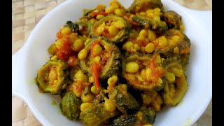 Dal Karela | Chana Dal Karela | How to make Bitter Gourd with gram lentil Recipe in marathi