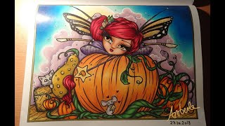 My completed coloring pages for September and October