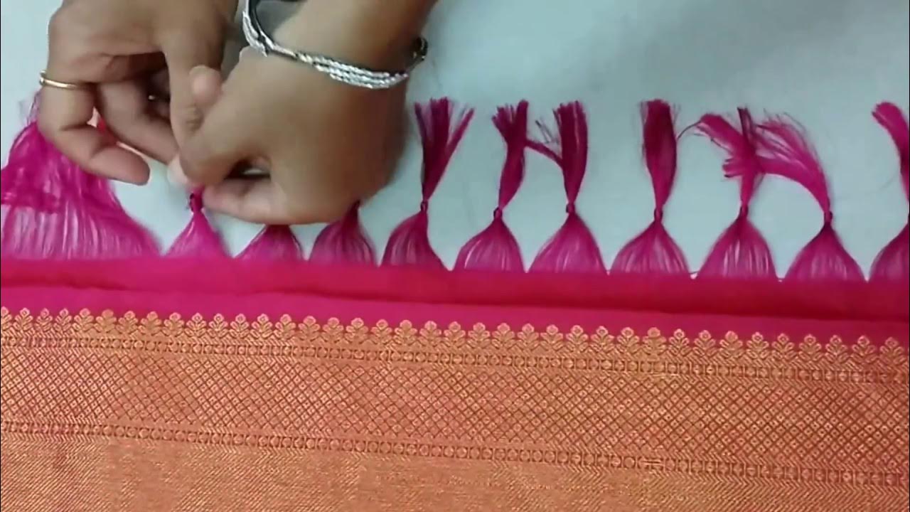 How to make Saree Kuchu | tassels Design using pattu saree | Saree ...