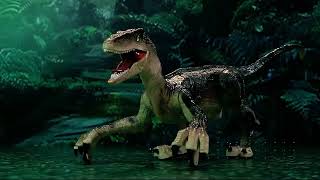 Electronic RC Robot Toy LED Lightup Walking Roaring Velociraptor Jurassic Dino