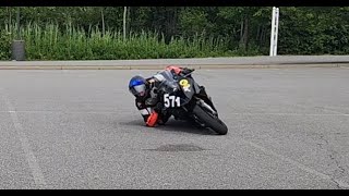 2016 BMW S1000RR elbow drag parking lot (confidence check)