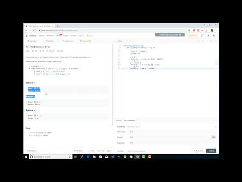 LeetCode Problem #941 Valid Mountain Array