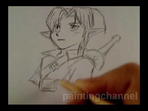 Link - Zelda Ocarina of Time (Speed Drawing) 