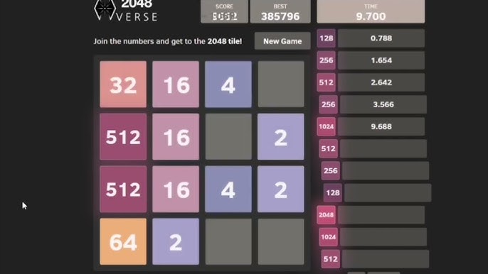 2048 AI - 32768 Tile Achieved, Score 630304 