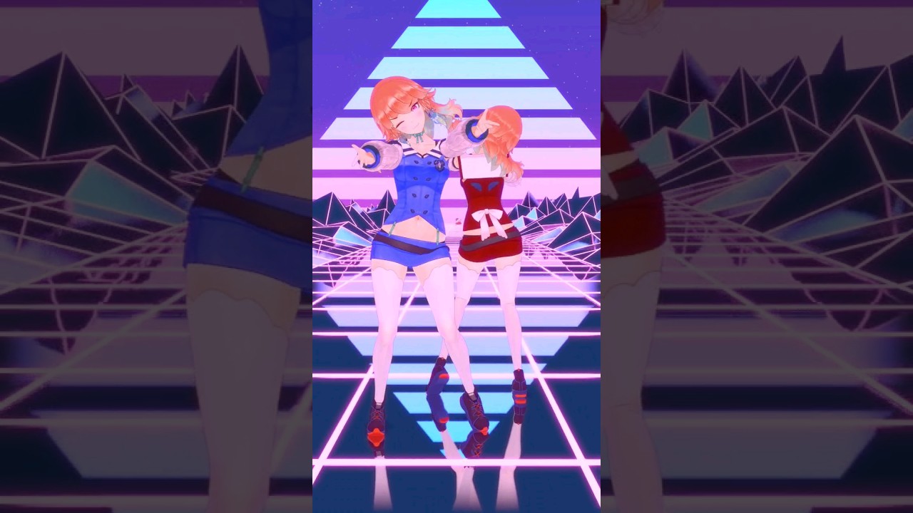 【高級お家3D】マリン先輩とKoboちゃんのIIIを踊ってみた【Red or Blue Wawa?】 #vtuber #hololive #こぼかなえる #宝鐘マリン #小鳥遊キアラ #shorts