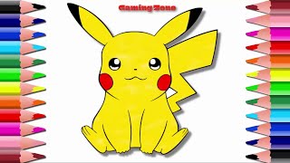 Pikachu Coloring Fun: Cute Pikachu Coloring Page - #Pokemon Fans - #kids screenshot 5