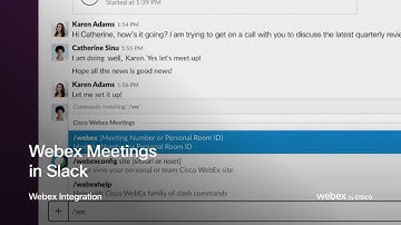 Use Webex Meetings in Slack