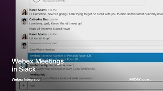 Use Webex Meetings in Slack