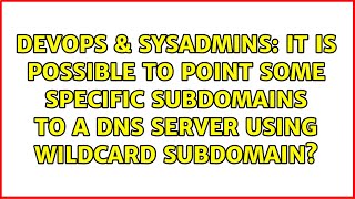 It is possible to point some specific subdomains to a DNS server using Wildcard subdomain