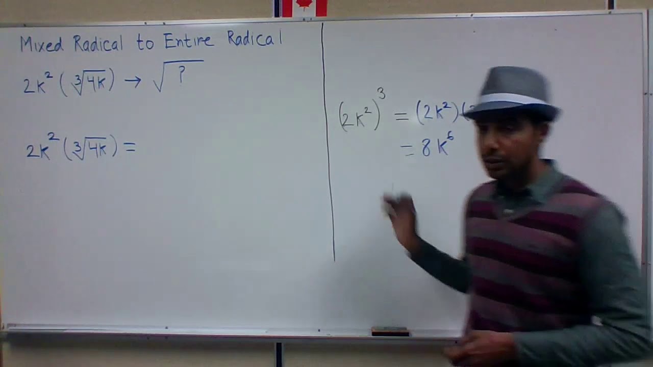 Mixed Radicals To Entire Radicals Ex 2 YouTube