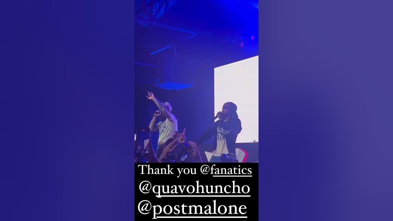 Post Malone X Quavo Huncho congratulations song at the fanatics Super Bowl party in NOLA💛