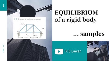 EQUILIBRIUM of a rigid body | HOW? | Statics of Rigid Bodies | R E Lawan