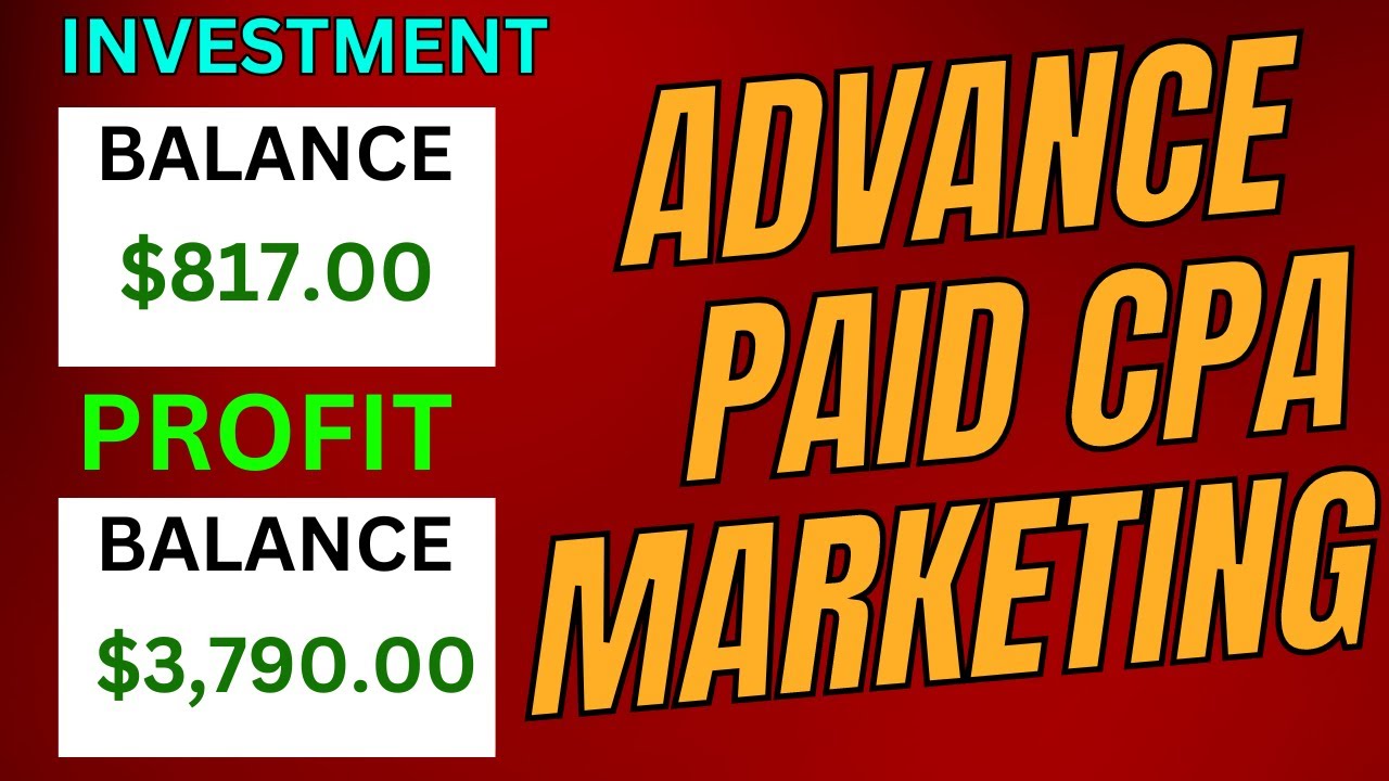 ⁣Paid Advance Cpa Marketing || Full Case Study 2024