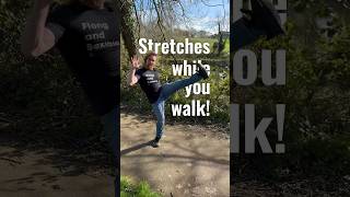 5 easy stretches you can do while out for a walk! #mobilitytips #walking