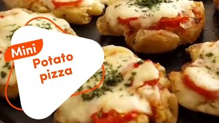 Mini Potato pizza | pizza | crispy and soft pizza | easy pizza recipe