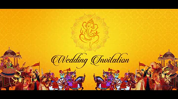Wedding Invitation Video Traditional | Raja Rani Theme | Digital Invitation | Anantmaya.