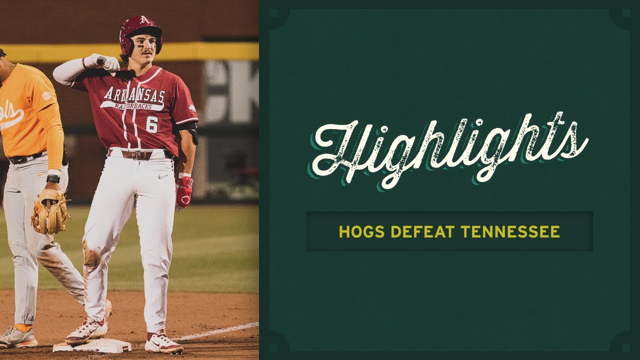 Razorback Baseball Highlights, Hogs defeat Tennessee