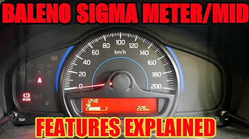 Baleno sigma MID features explained | meter | screen | base model part-1