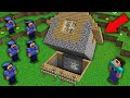 Minecraft NOOB vs PRO: POLICE RAISED NOOB HOUSE TO UNEARTH SECRET BUNKER? Challenge 100% trolling