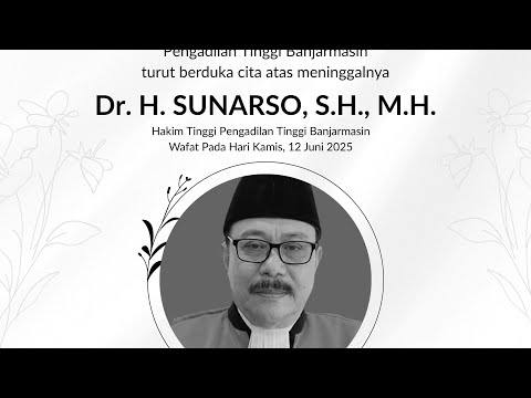 Sugeng tindak Bapa Dr. H. Sunarso, SH., MH. (Dewan Pakar Permadani) 12 Juni 2025