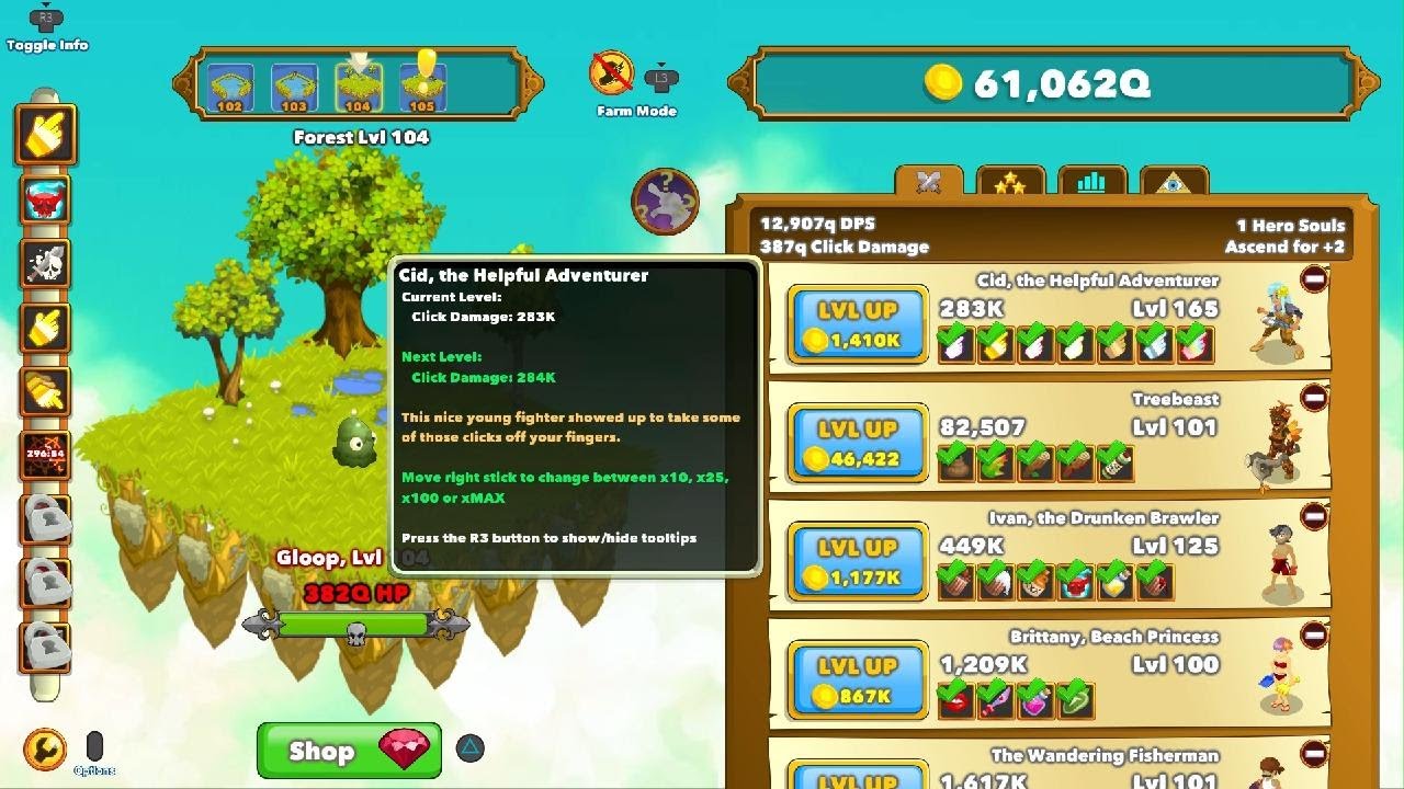 Clicker Heroes é o jogo onde você clica para a vitória - Outer Space