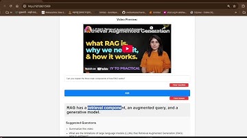 YouTube Q&A Chatbot using LangChain + RAG