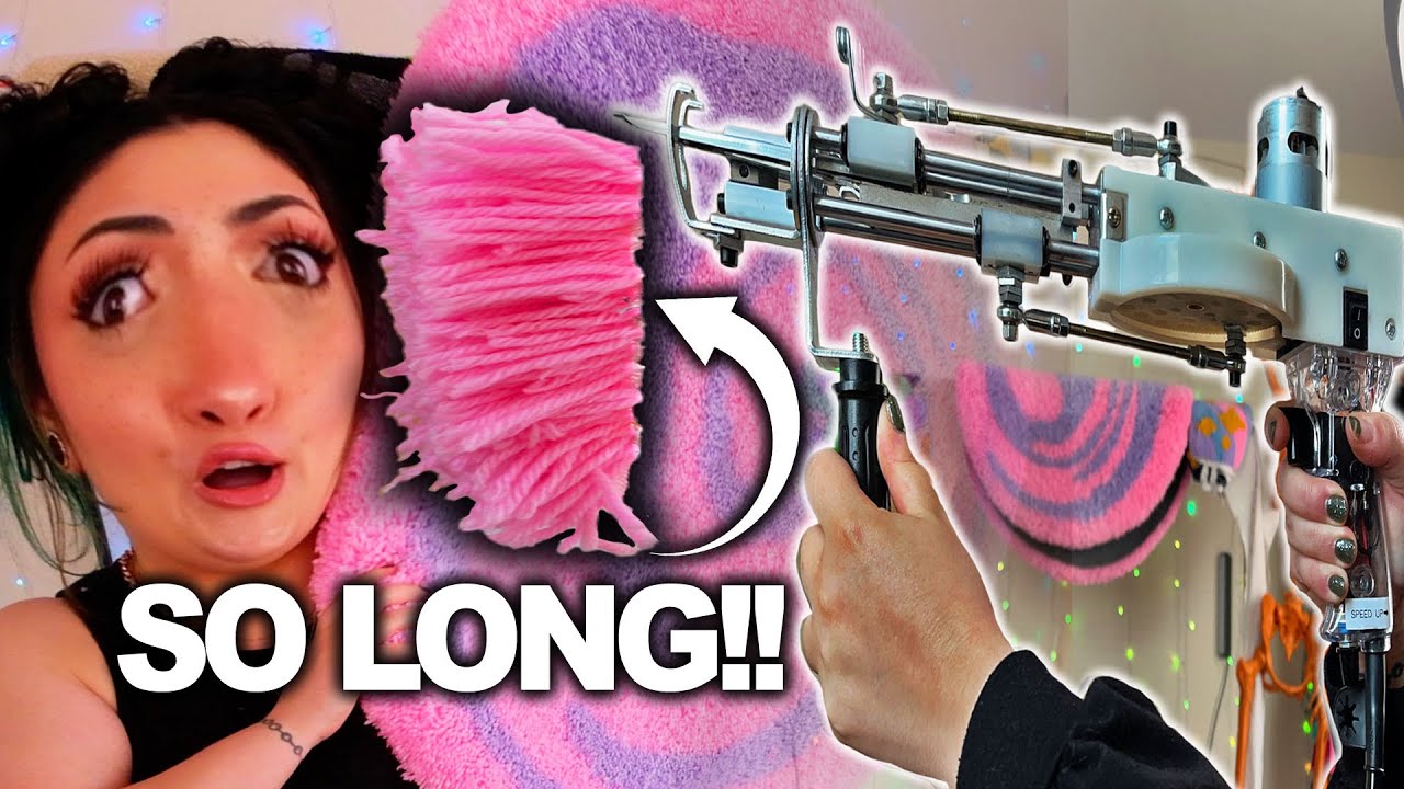 EXTRA LONG PILE TUFTING MACHINE! Making a FULLY 3D BUBBLE RUG! 🫧  Everything You Need to Know!!