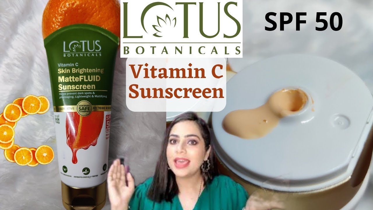 *New* Lotus Botanicals Vitamin C Skin Brightening Matte Fluid Sunscreen Review