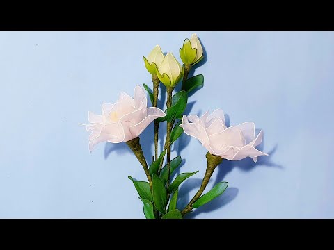 Video Hướng dẫn Cách Làm Hoa Bạch Thiên Hương Bằng Vải Voan|... - youtube