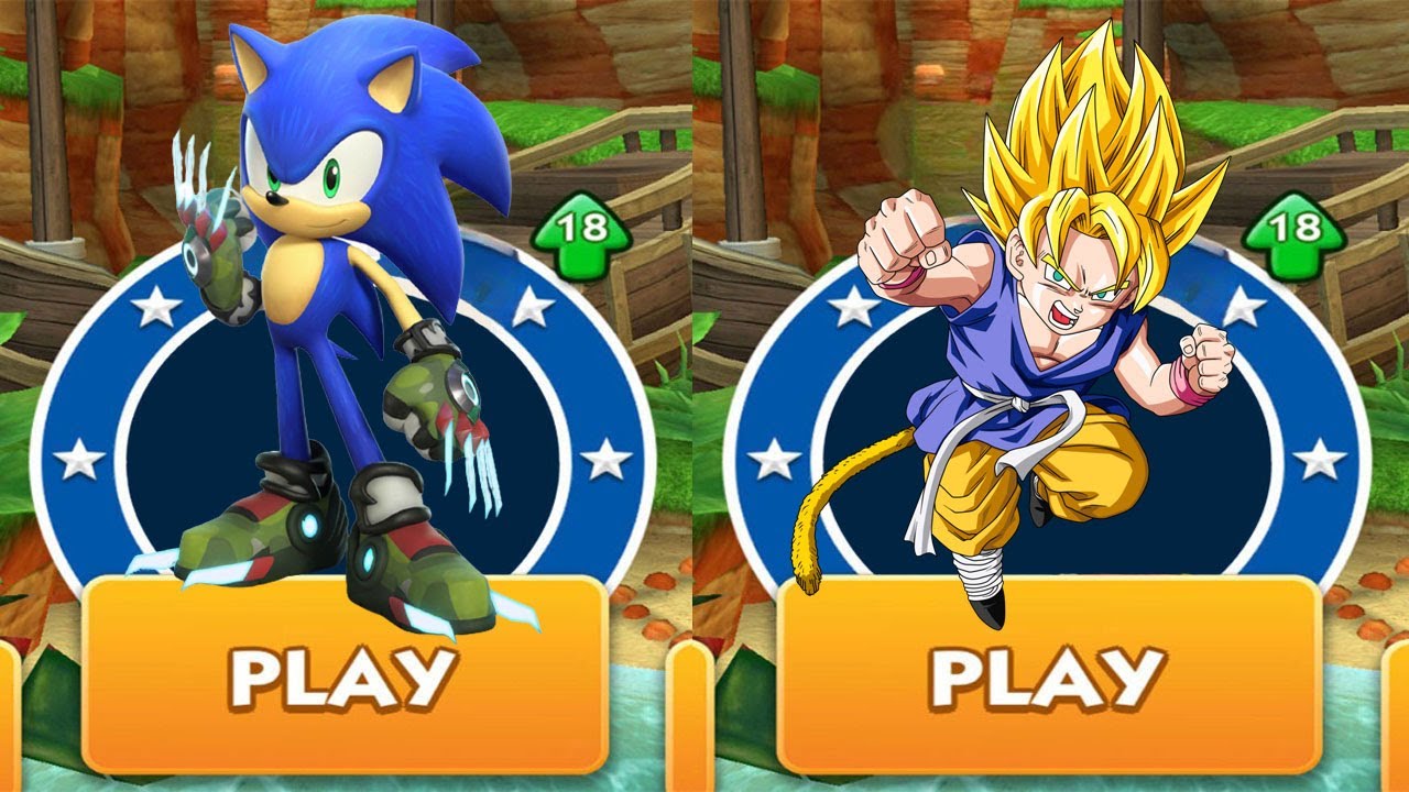 Sonic Dash vs Goku from Dragon Ball Z - Boscage Maze Sonic vs All ...