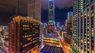 8K HDR Neon City Nightlife with Vibrant Skyscrapers VR Skybox