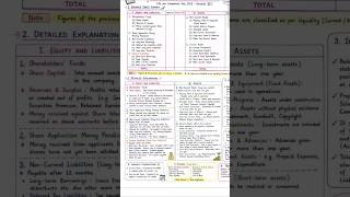 Balance Sheet of a company #accountancy12 #commerce #balancesheet #accountancy
