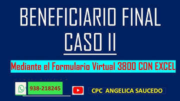 BENEFICIARIO FINAL CASO PRACTICO CON EXCEL