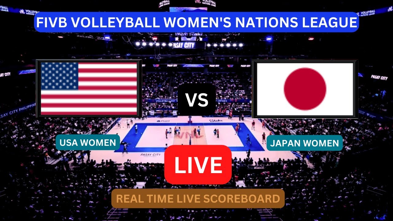 Japan Vs USA LIVE Score UPDATE Today VNL 2023 FIVB Volleyball Womens Nations League Quarter Finals