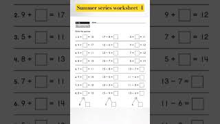 Kickstart Your Summer Learning with Worksheet #1! 📚☀️ #shorts #maths #worksheet