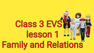 class 3 EVS lesson 1 Family and Relations
