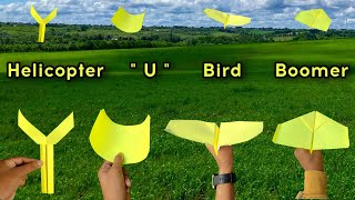 best 4 flying bird plane, best 4 helicopter plane, paper U plane , flying bird boomrang, flying toy