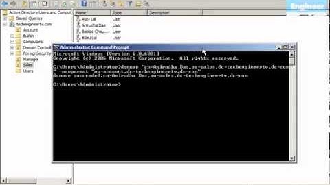 Move Domain Objects from DSMOVE Command in ADDS - Windows Server 2008
