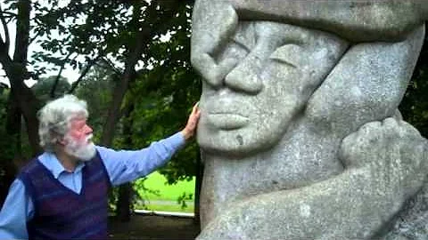 Ronald Rae visits his earliest sculptures at Rozel...