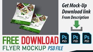 Download Free Flyer Mockup Photoshop PSD file