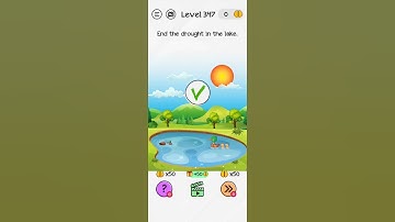 #Shorts Brain Dom Game Challenge 2022 | level 347 | End the drought in the lake.