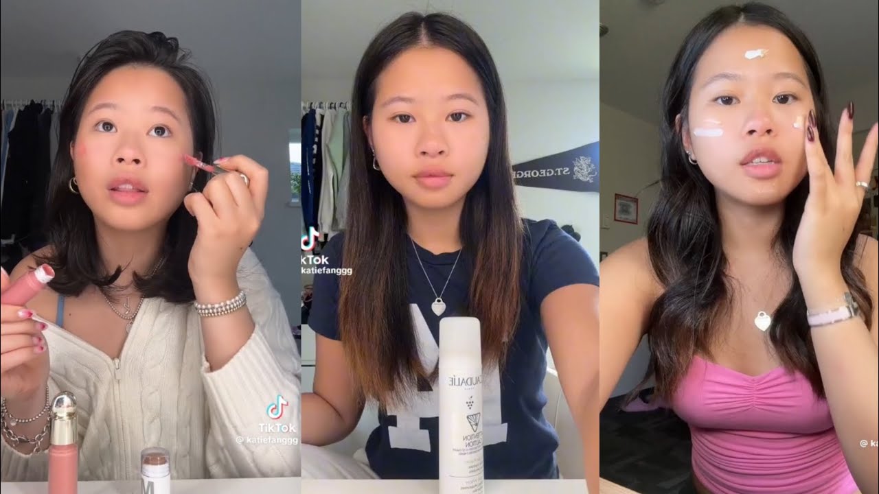Katie fang grwm compilation 😁