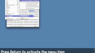 Help Points Out Menu Items