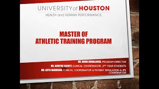 Master of Athletic Training Program at UH Open House