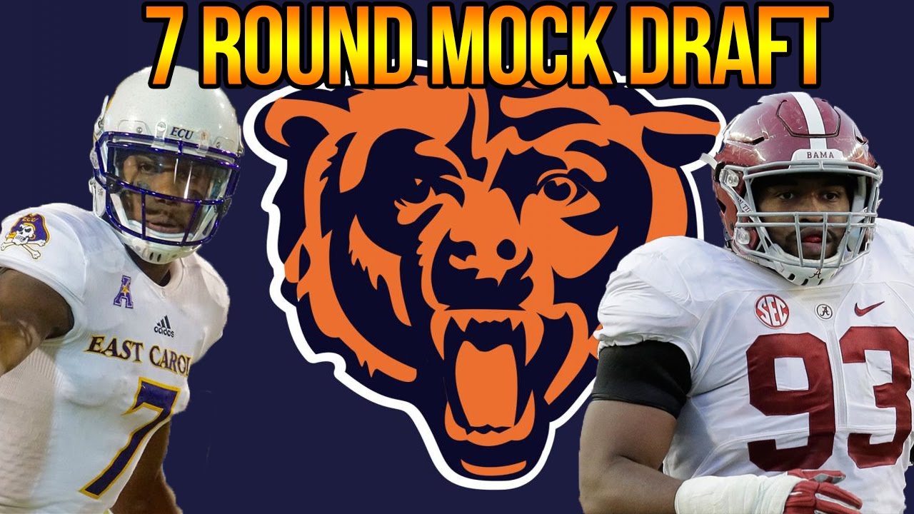 7 ROUND CHICAGO BEARS MOCK DRAFT JONATHAN ALLEN or JAMAL ADAMS