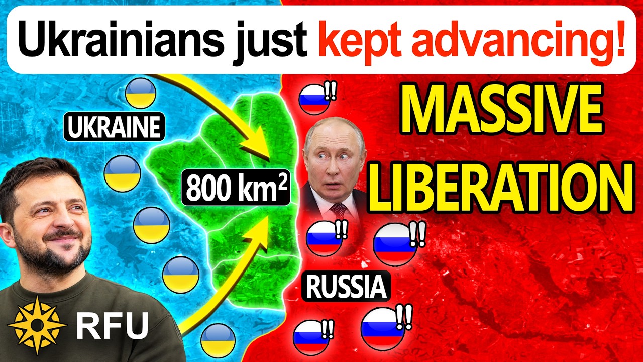 ⁣800km² liberated now as Ukrainians keep pushing Russians back.