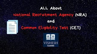All About National Recruitment Agency(NRA)  || Common Eligibility Test (CET)