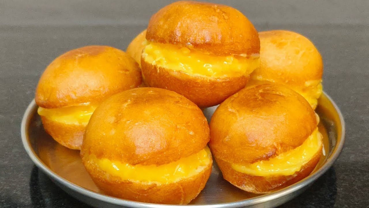 മാവ് കുഴച്ച് പരത്താതെ എളുപ്പത്തിൽ ഒരുഗ്രൻ പലഹാരം | Snacks Recipe | Custard Cream Bun | Iftar Snacks